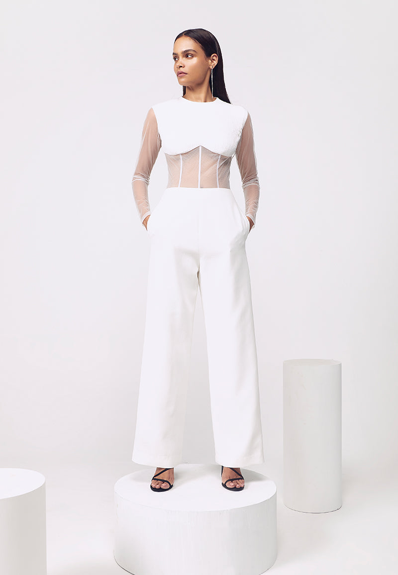 Buy SHEER-UP BABY WHITE JUMPSUIT for Women Online in India